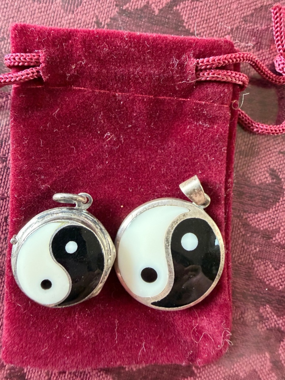 Ying & Yang : Sterling Silver Locket and Pendant